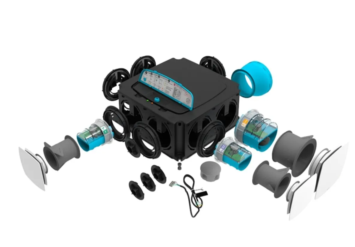 Vue éclatée d'un groupe VMC haute performance