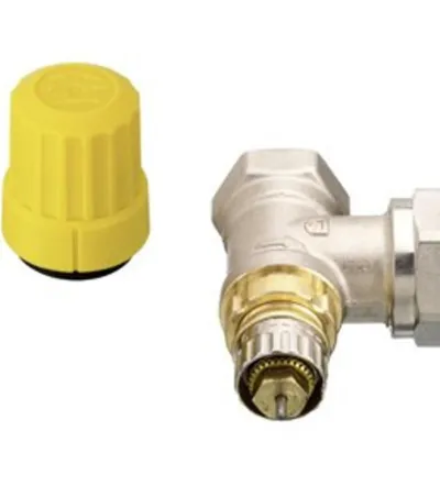 Robinet de radiateur fermé montrant un défaut d'étanchéité