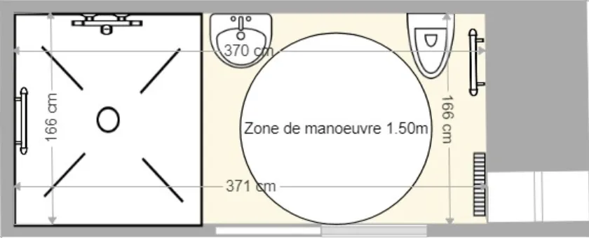 Salle de bain PMR