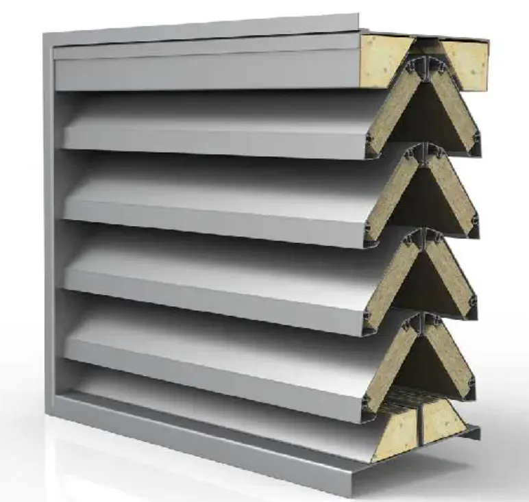 Schéma de principe d'une grille acoustique à chicane