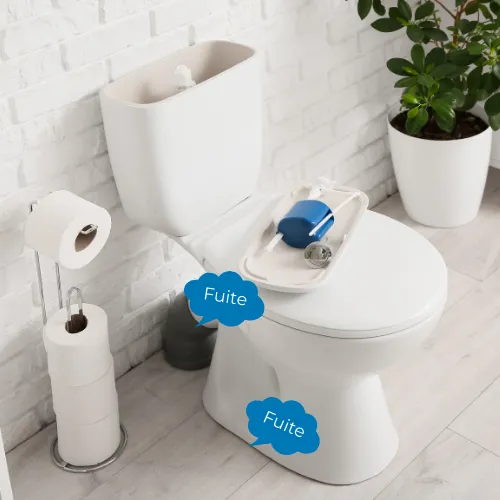 Schéma technique fuite WC