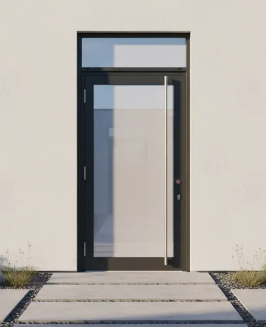 Schéma de principe d'un passage d'air via imposte au-dessus d'une porte