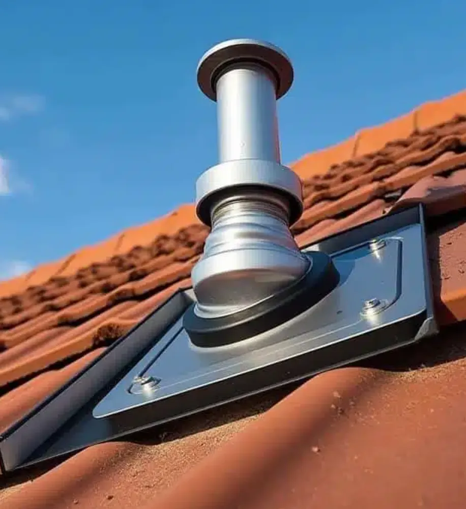 Installation d'une tuile à douille pour VMC